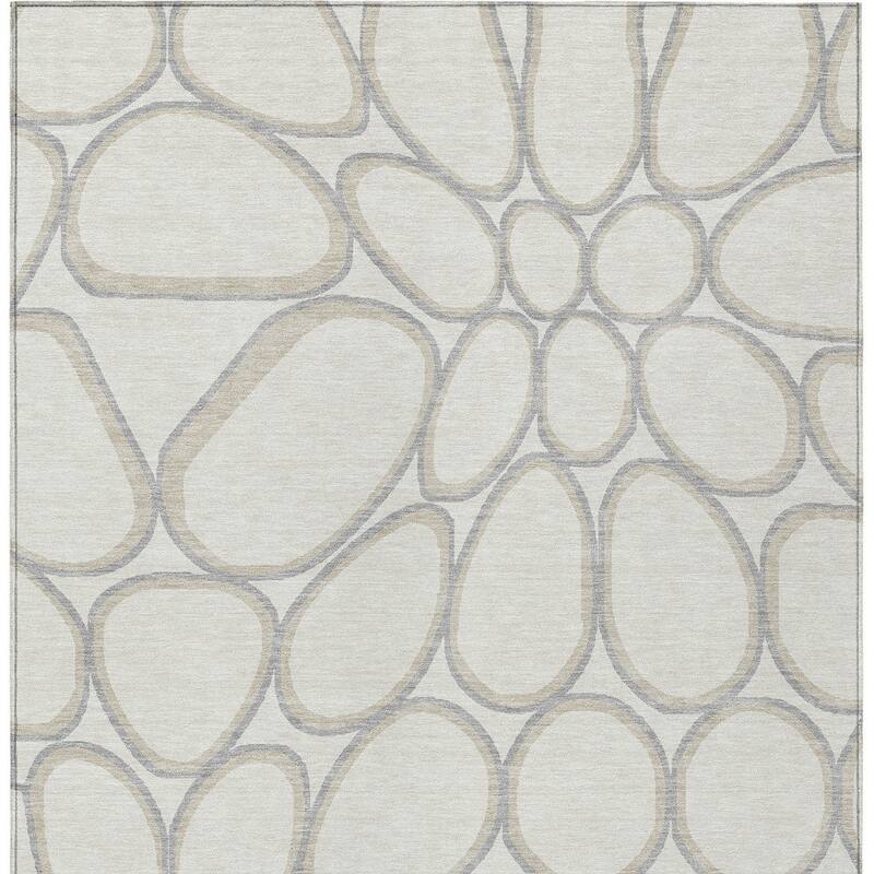 HomeRoots Abstract Transitional Rectangle Outdoor Rug