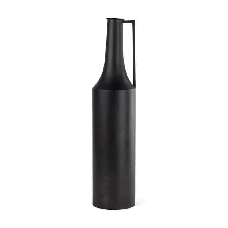 Aubrey Large Black Iron Flower Vase - Black