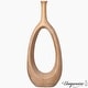 preview thumbnail 7 of 6, Uniquewise Fiberglass Floor Vases Modern Bohemian Ornamental Oval Design with Open Center for Entryway Living Room Large