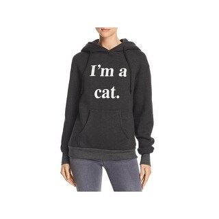 Shop Wildfox Womens Im A Cat Sweatshirt Logo Hooded Xs Free