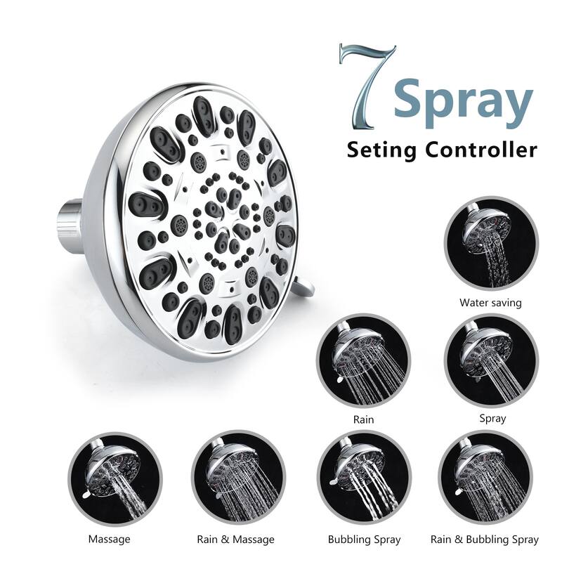 YASINU 7 Function Shower Head High Pressure Shower Heads Adjustable