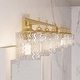 preview thumbnail 22 of 34, Frenia 4-light Modern Dimmable Bathroom Vanity Light with Art Glass