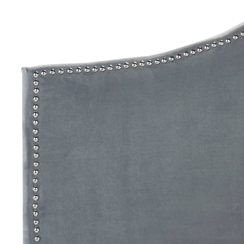 SAFAVIEH Somer Grey/ White Diamond Camelback Headboard