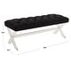 preview thumbnail 12 of 10, SAFAVIEH Couture Tourmaline Tufted Acrylic Bench - 48 IN W x 18 IN D x 18 IN H