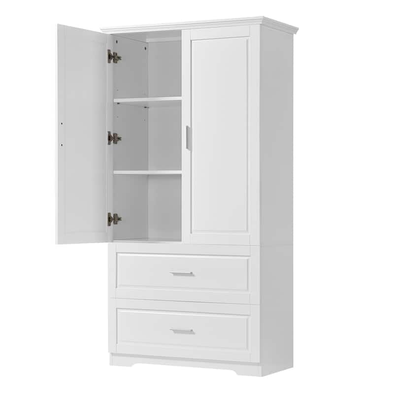 Modern Wooden Bathroom Linen Cabinet