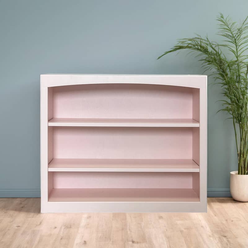 Arch+Haven Solid Wood Bookcase 36 x 30 - Blush Pink