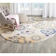preview thumbnail 3 of 15, SAFAVIEH Evoke Brigitte Distressed Vintage Boho Rug 6' Round - Creme/Gold - Round