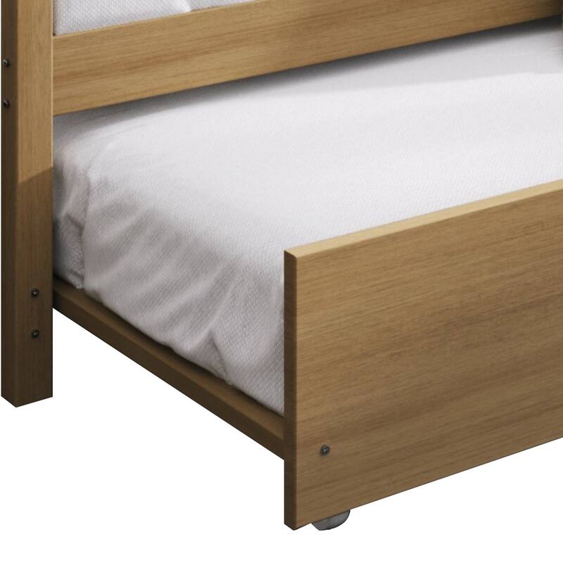 CraftPorch Classic Wooden Twin Size Daybed With Trundle