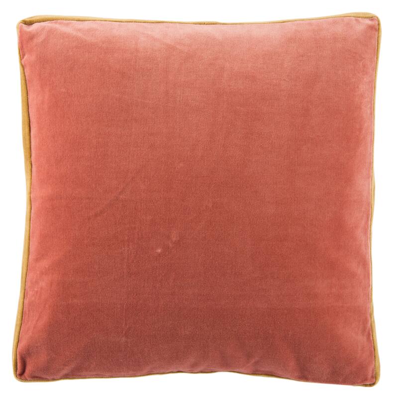 Carson Carrington Odelas Solid Throw Pillow - 18"X18" Down Fill - Pink/Gold