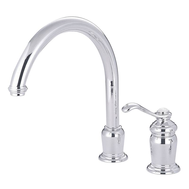Kingston Brass Templeton Kitchen Faucet with Metal Lever Handle - Polished Chrome