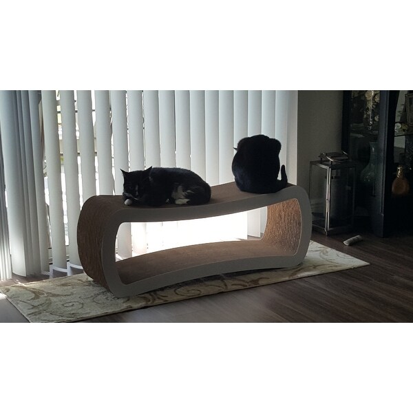 Shop Petfusion Jumbo Cat Scratcher Lounge White Overstock