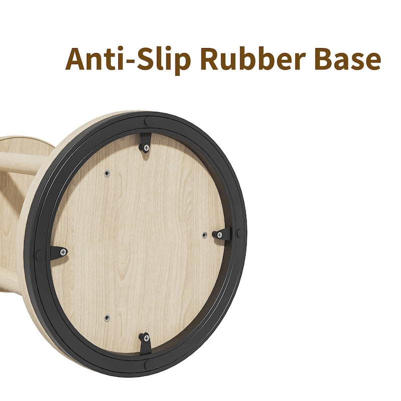 VECELO Modern Freestanding Coat Rack with 6 Branch Hooks Double Shelves, and Shoe Storage for Entryway Living Room Bedroom.