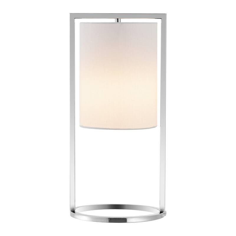 SAFAVIEH Lighting Marineta Contemporary 18-inch Table Lamp (LED Bulb Included) - 8.3 In. W x 8.3 In. D x 17.8 In. H - 8Wx8Dx18H - Chrome