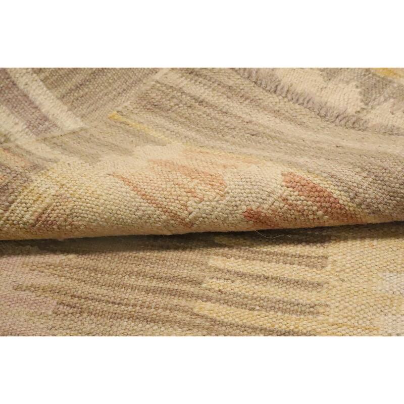 Hand Woven Oriental 100% Wool Carpet Southwestern Tribal Multi-Colored Kilim Area Rug - 4' 10'' X 3' 5''