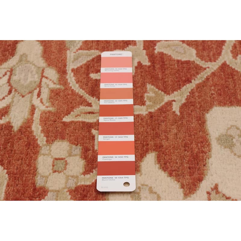 ECARPETGALLERY Hand-knotted Peshawar Oushak Copper Wool Rug - 8'9 x 11'8