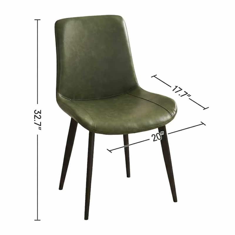 Dining Chairs 4PCS, Modern Kitchen Dining Room Chairs, Upholstered Faux Leather Cushion Seat and Sturdy Metal Legs