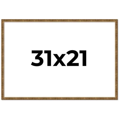 31x21 Frame Gold Kingsley Distressed Solid Wood Picture Frame Width