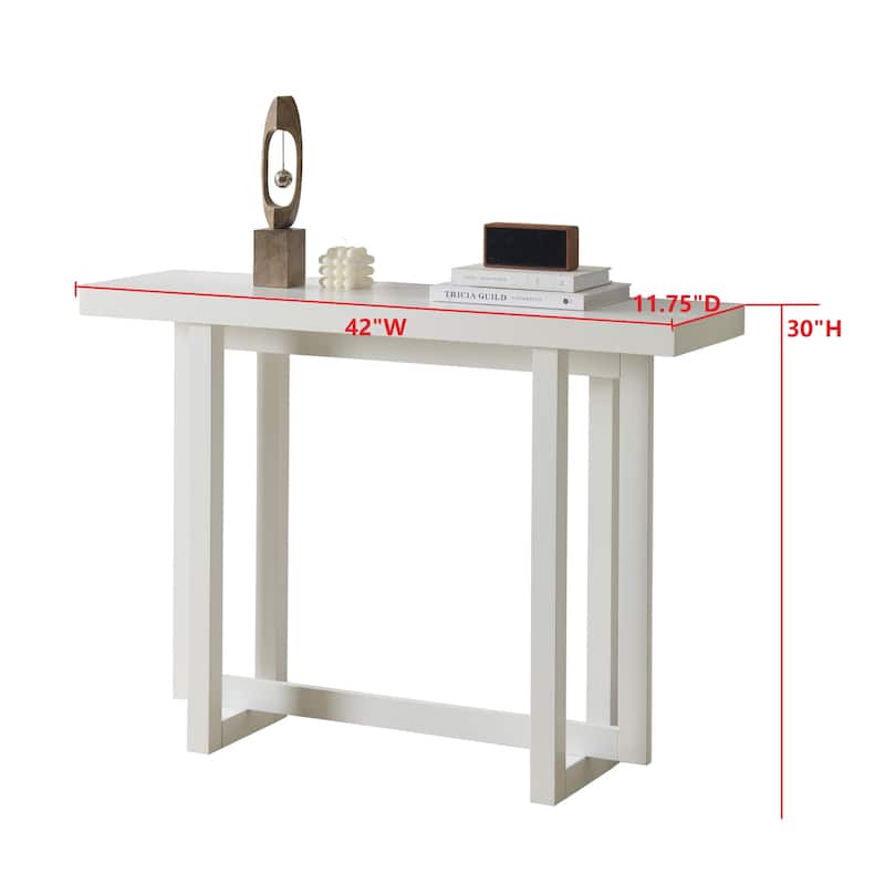 Soren Contemporary Wood Rectangular Console Table for Entryway