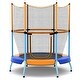 preview thumbnail 3 of 7, 48" Toddler Trampoline with Safety Enclosure Net-Orange - 52" x 55.5" (Dia. x H)