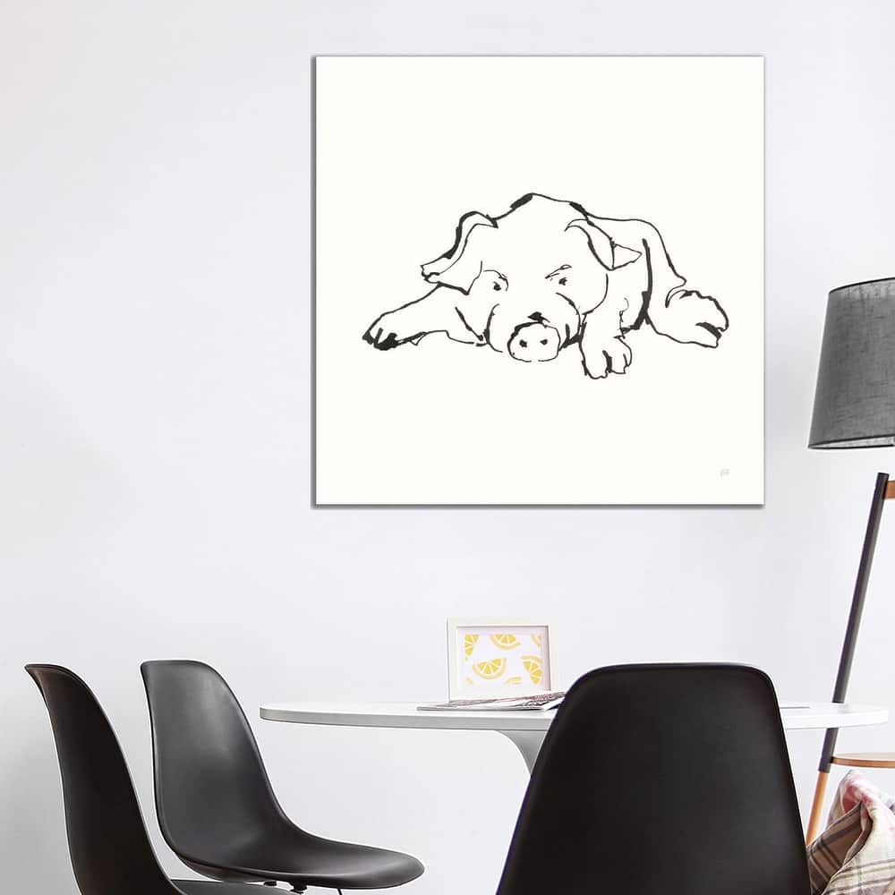 iCanvas "Line Pig I" by Chris Paschke Canvas Print