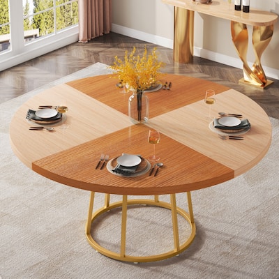 47-inch Round Dining Table for Kitchen Dining Room