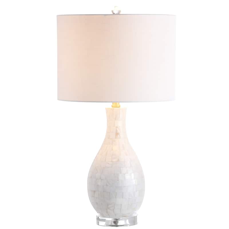 Cannon 26.5" Seashell LED Table Lamp, White by JONATHAN Y