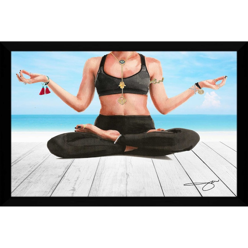 "Yoga Beach Girl" by Jodi Print on Acrylic