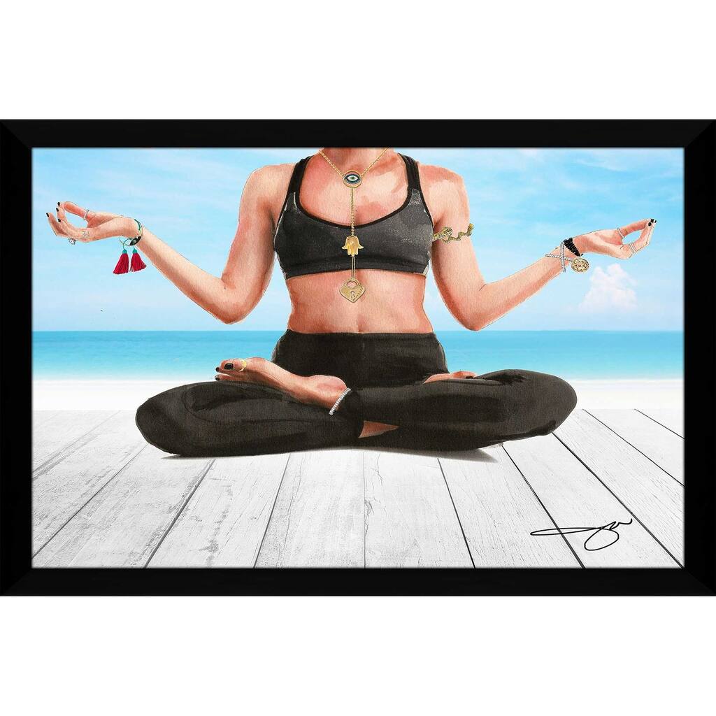 "Yoga Beach Girl" by Jodi Print on Acrylic