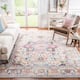 SAFAVIEH Madison Snowflake Medallion Rustic Farmhouse Distressed Rug - 8' x 10' - Fuchsia/Ivory