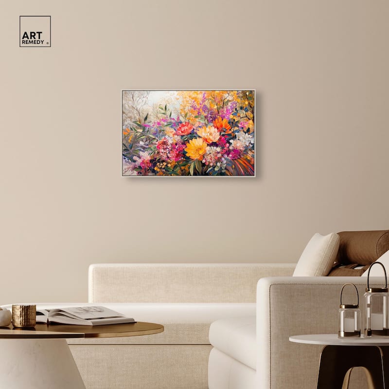 Golden Hour Garden Canvas by Art Remedy