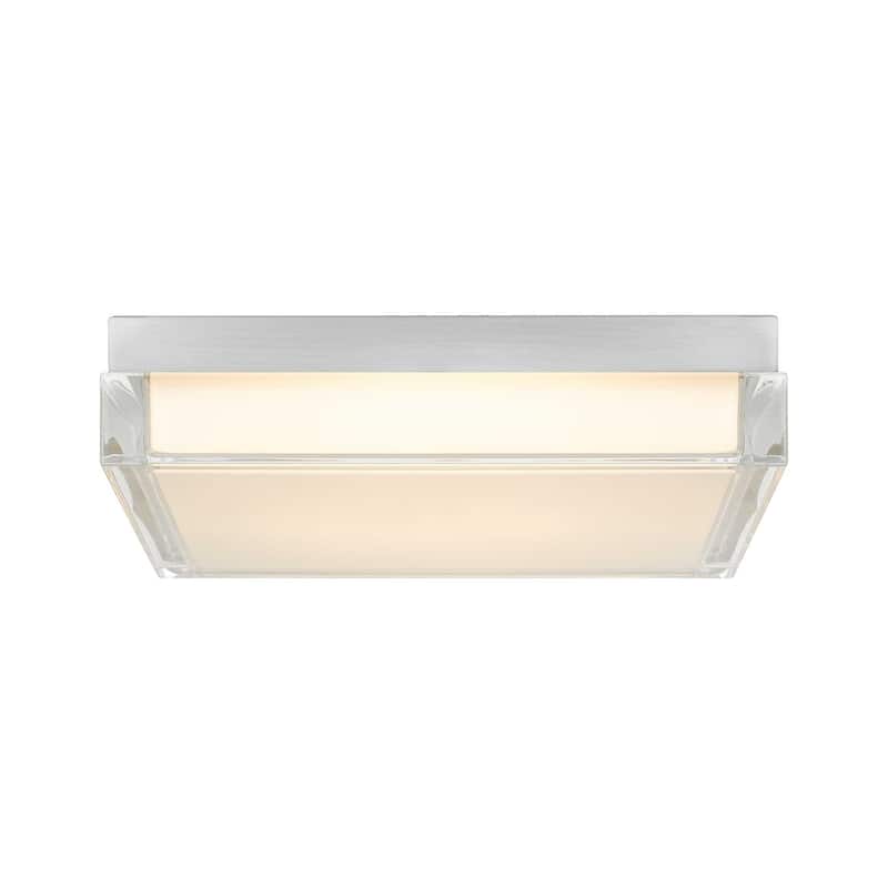 11 Inch Square Flush Mount Integrated LED Light Dimmable 3 Color Temperatures Acrylic Diffuser