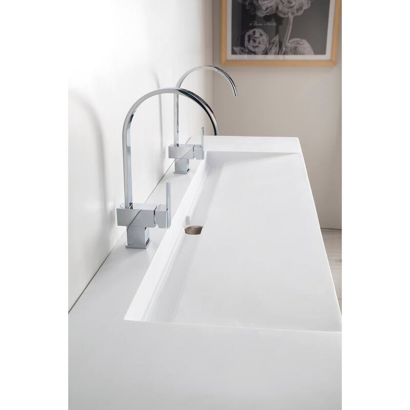 James Martin Vanities Mercer Island 72" Double Vanity, Latte Oak with Brushed Nickel Hardware