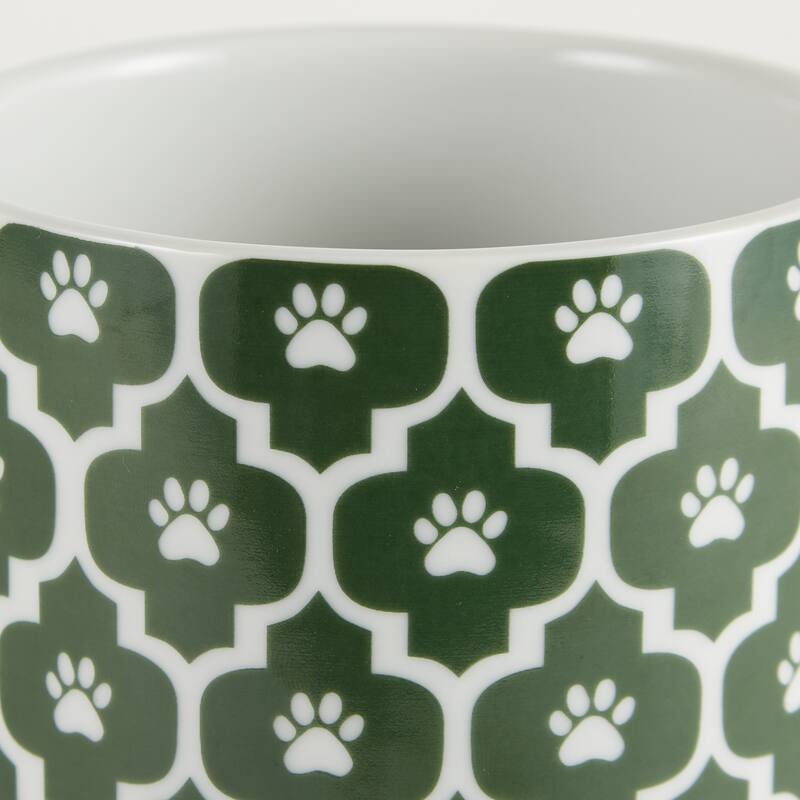 Bone Dry Paw Lattice Print Ceramic Treat Canister