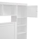 preview thumbnail 15 of 13, Queen Size Wooden Bed with Trundle, Cabinet, and Sockets, White