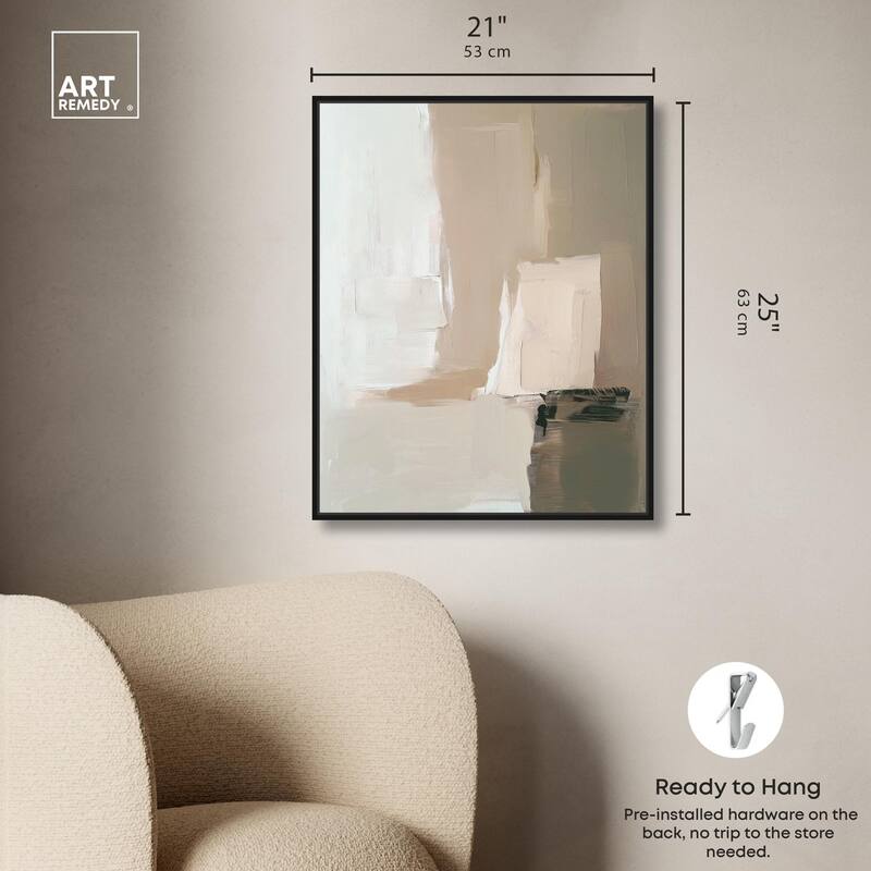 Pale Textured Silence II Canvas by Art Remedy