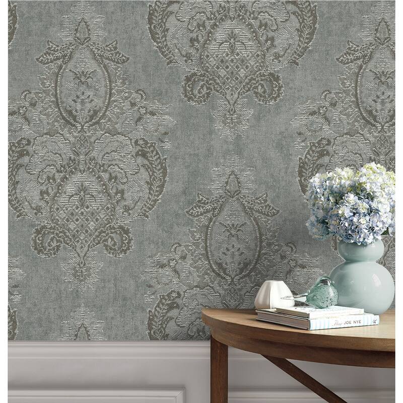 Seabrook Designs Orchard Damask Unpasted Wallpaper