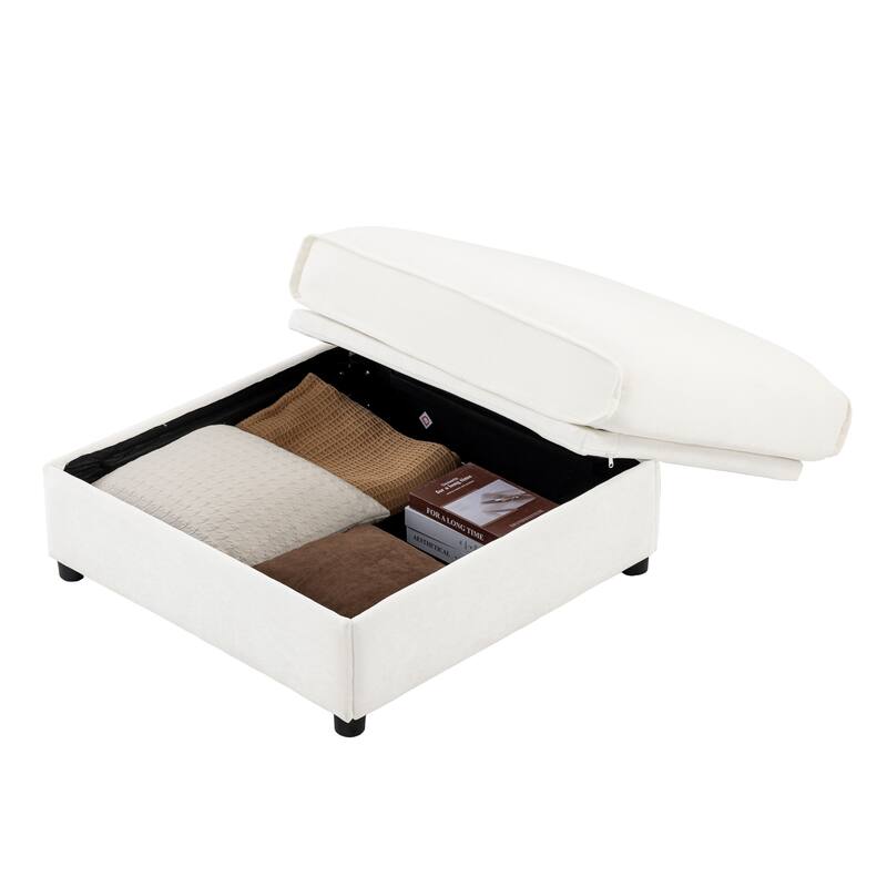 Cloudies Storage Ottoman Comfortable choice, multiple functions, classic design, and cozy corners Velvet