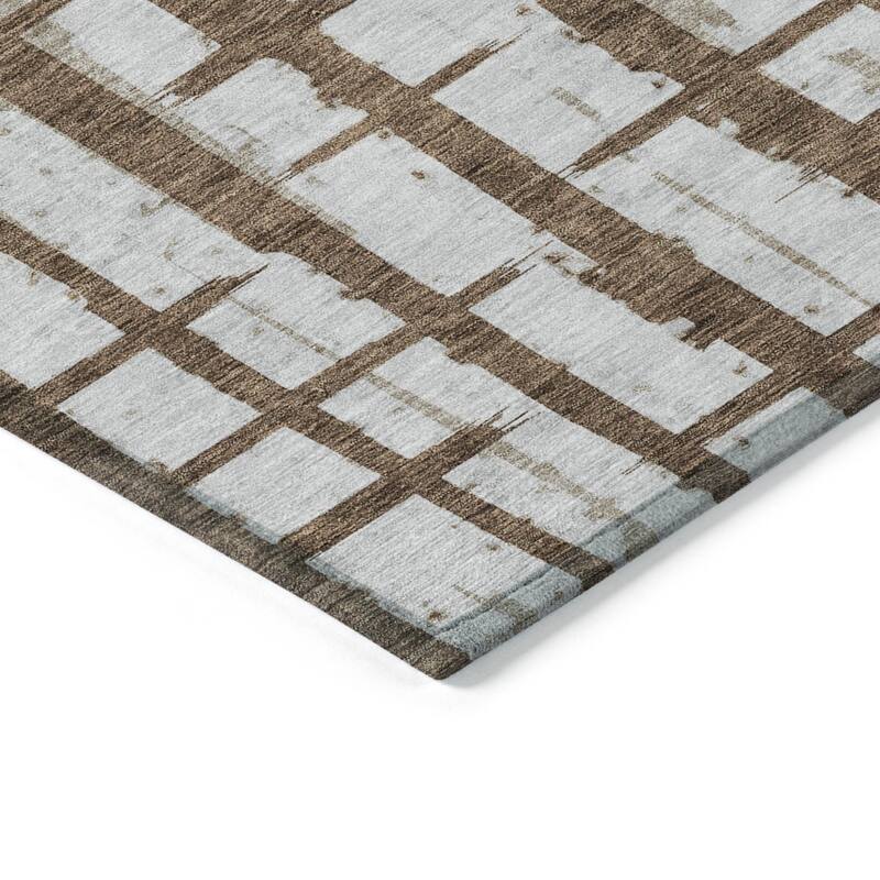 HomeRoots Striped Transitional Rectangle Outdoor Rug