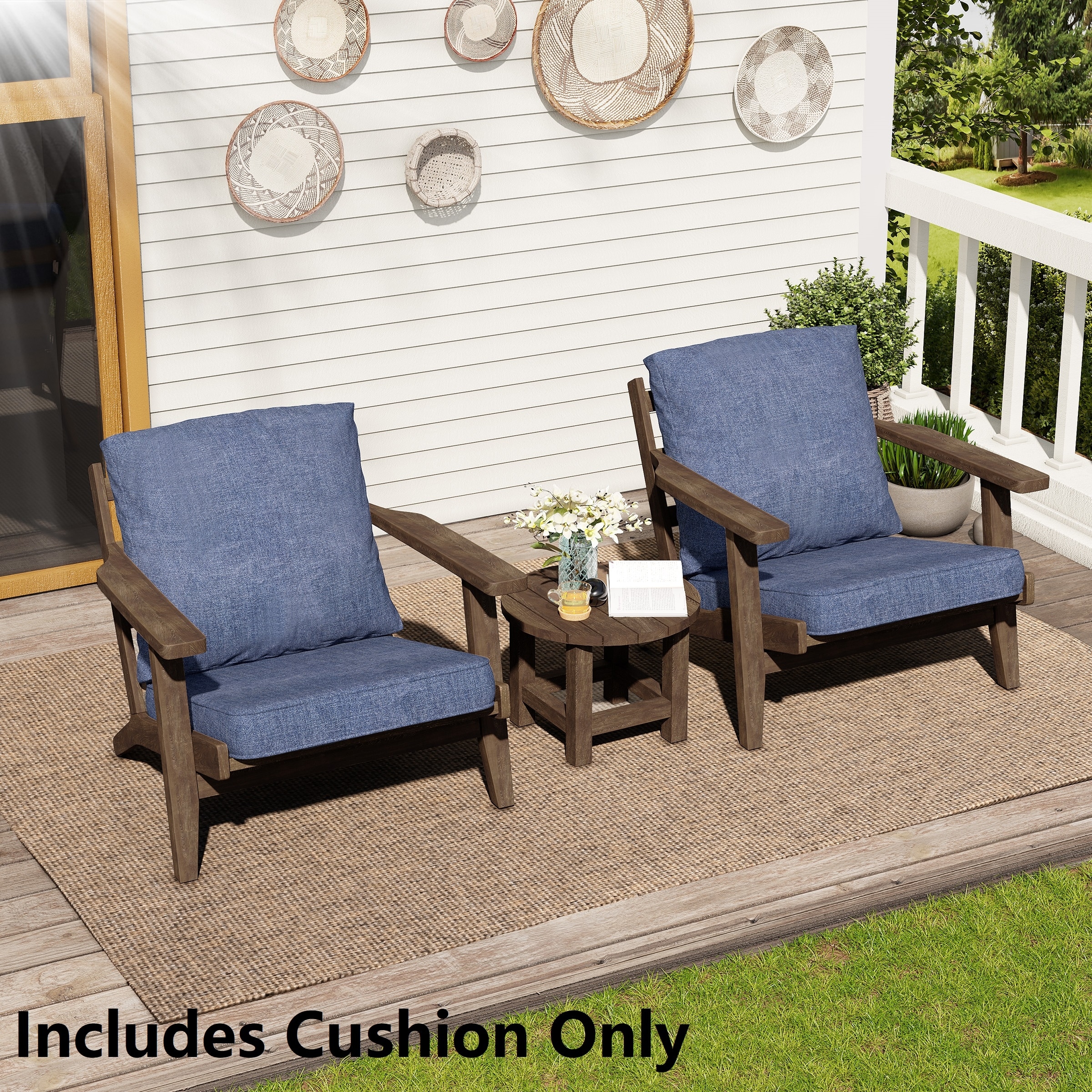 21 W x 22 D in. Deep Seat Outdoor Cushion Set by Crestlive Products