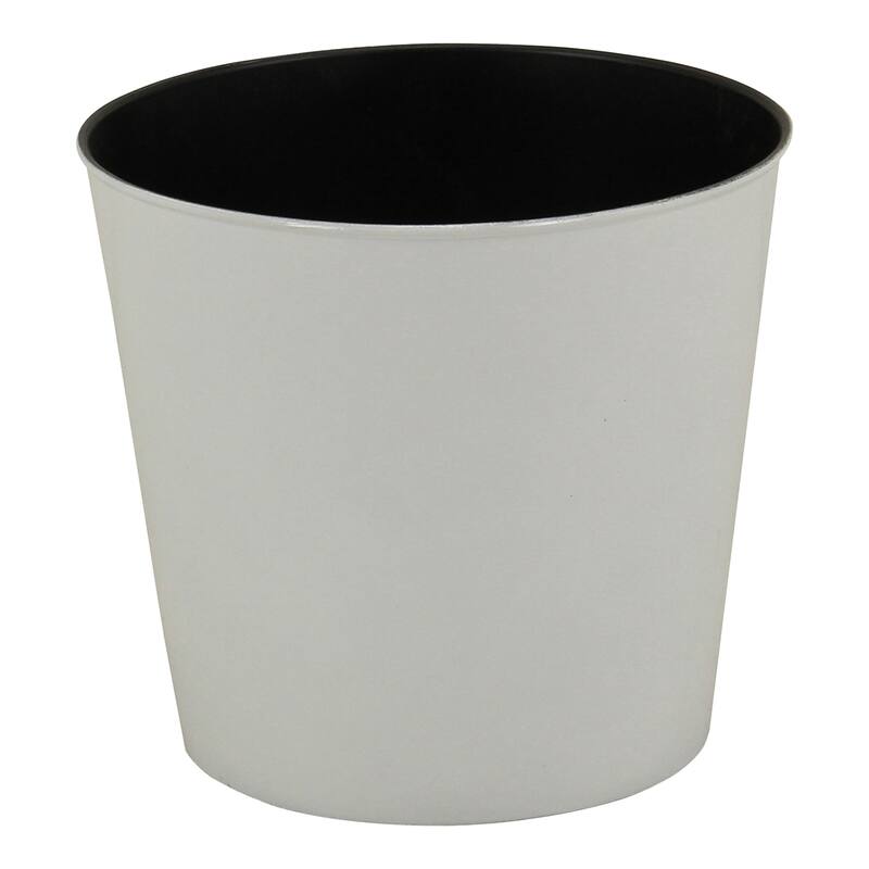 Cheungs Round, 9" white planter with a tapered body - 12x12x11