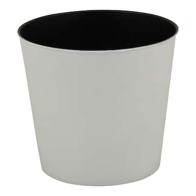 Cheungs Round, 9" white planter with a tapered body - 12x12x11