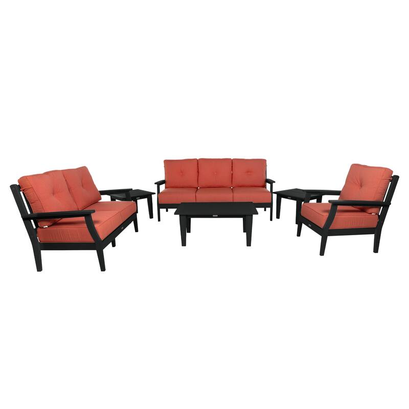 HIGHWOOD Lehigh 6-Piece Grand Deep Seating Set - Canvas Persimmon
