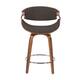 Option Charcoal Fabric/Walnut Wood/Chrome Metal