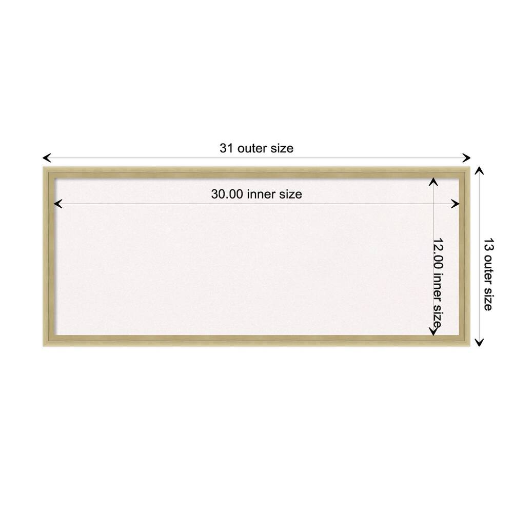 Lucie Wood Framed White Corkboard Bulletin Board