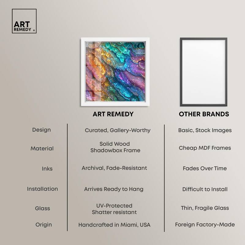 Glittering Spectrum I Shadowbox by Art Remedy