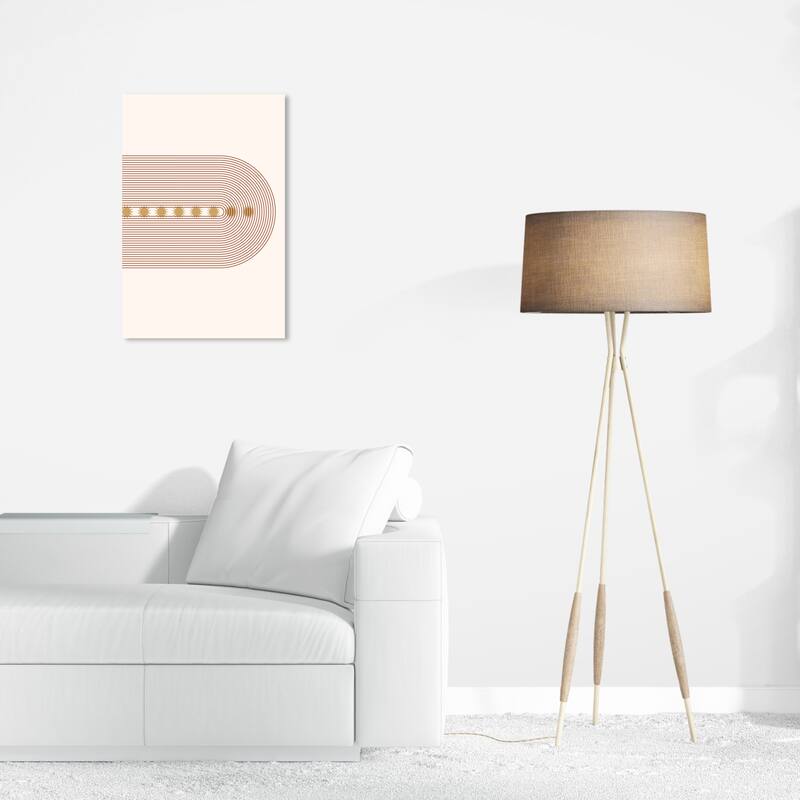 Wynwood Studio Canvas Abstract Star Race II Brown and Dark Gold Modern & Contemporary Wall Art Canvas Print - 24 x 16