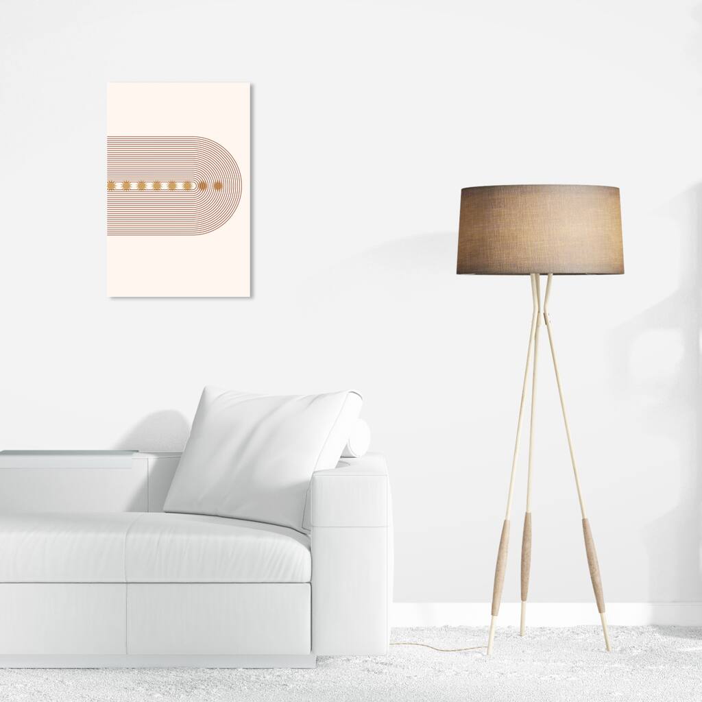 Wynwood Studio Canvas Abstract Star Race II Brown and Dark Gold Modern & Contemporary Wall Art Canvas Print