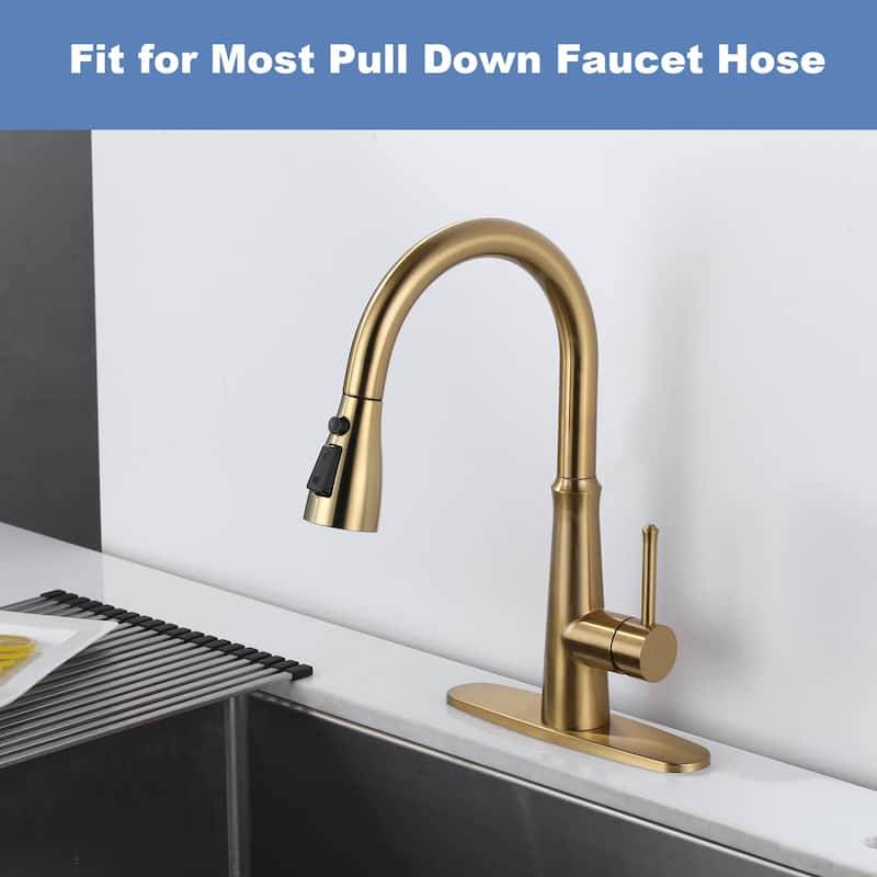 WOWOW 1/2 in. Kitchen Faucets Head with 3-Spray Modes and 9 Adapters