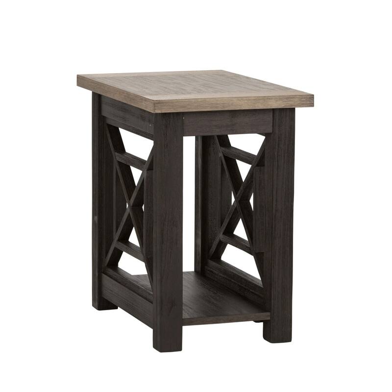 Heatherbrook Charcoal and Ash Chair Side Table