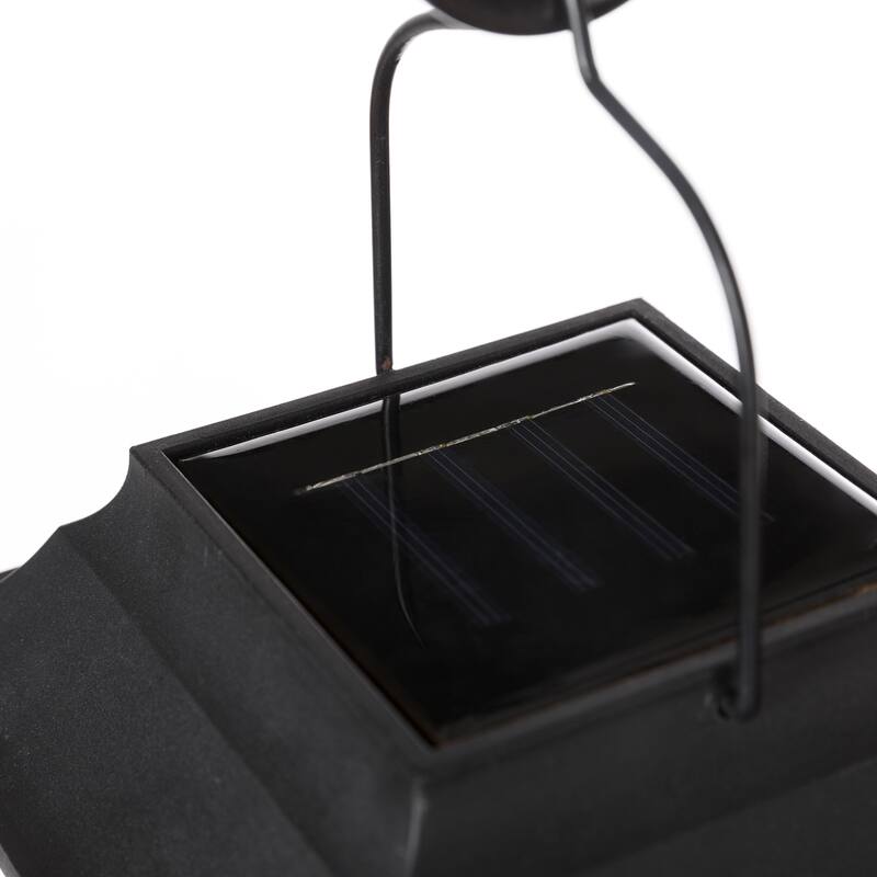 Glitzhome 30"H Solar Post Light Standing Garden Lantern Pathway Decor